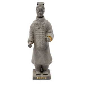 Vintage Chinese Samurai Warrior Soldier Terracotta Art Statue Sculpture